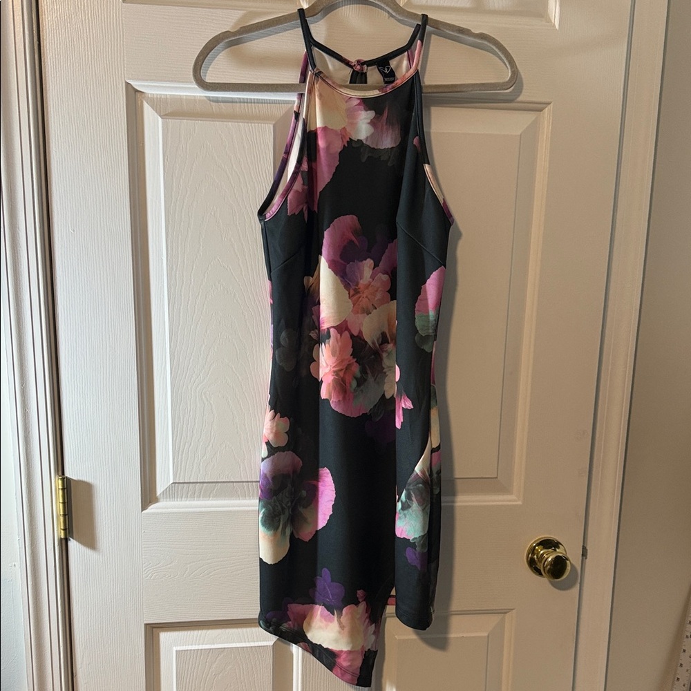 Floral Strappy Neck Dress